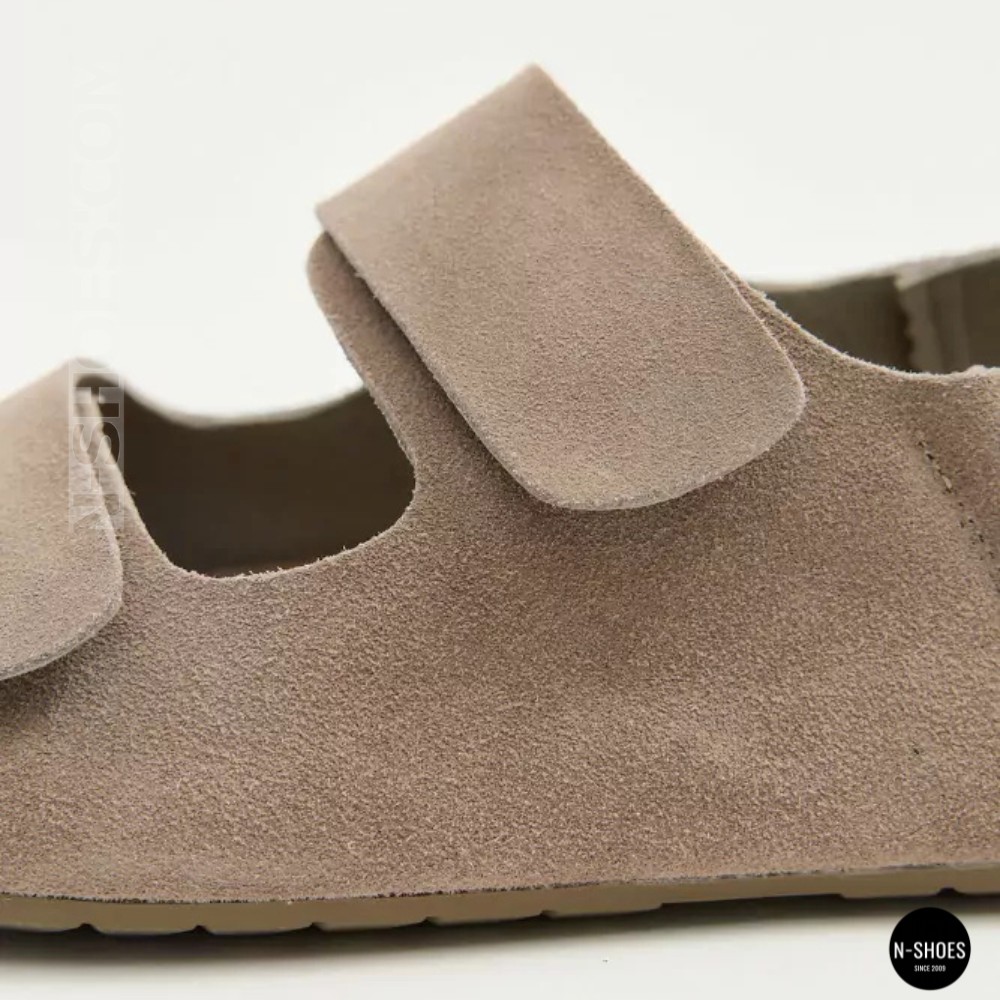 Beige Suede Sandals Allsy 207288 Lonza NY 207289 Floral Beige 6230 - Your Summer Comfort