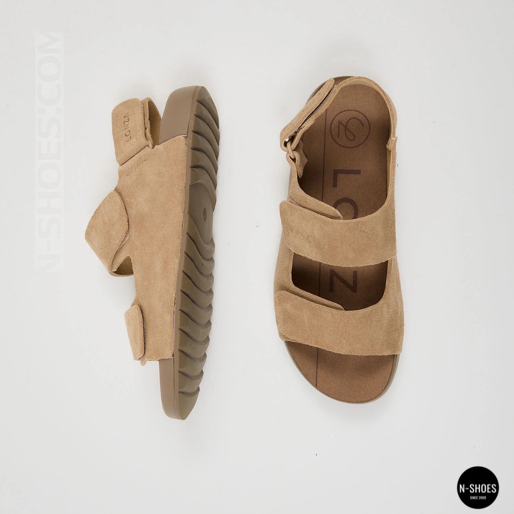 Beige Suede Sandals Allsy 207288 Lonza NY 207289 Floral Beige 6230 - Your Summer Comfort