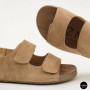 Beige Suede Sandals Allsy 207288 Lonza NY 207289 Floral Beige 6230 - Your Summer Comfort