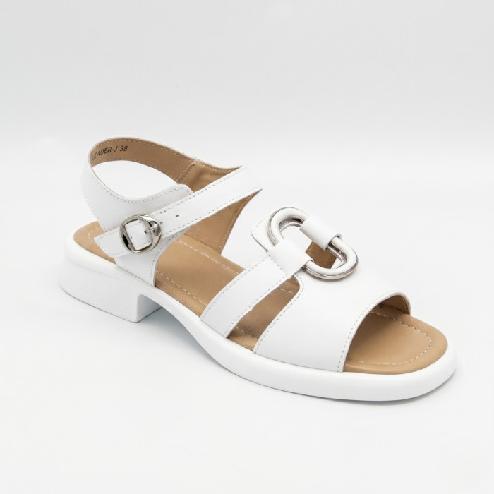 Белые женские босоножки из натуральной кожи Allsy 2100678 8004-1 white 6236