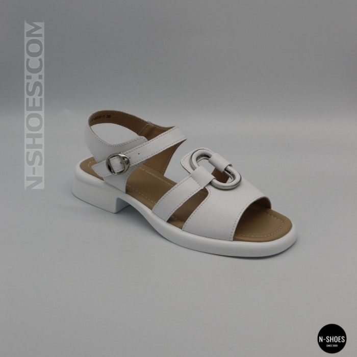 Белые женские босоножки из натуральной кожи Allsy 2100678 8004-1 white 6236