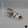 Белые женские босоножки из натуральной кожи Allsy 2100678 8004-1 white 6236