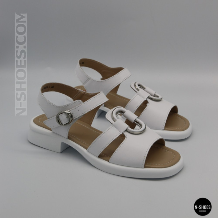 Белые женские босоножки из натуральной кожи Allsy 2100678 8004-1 white 6236