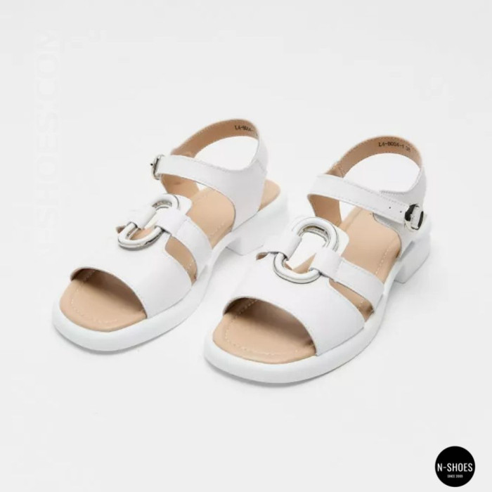 Белые женские босоножки из натуральной кожи Allsy 2100678 8004-1 white 6236