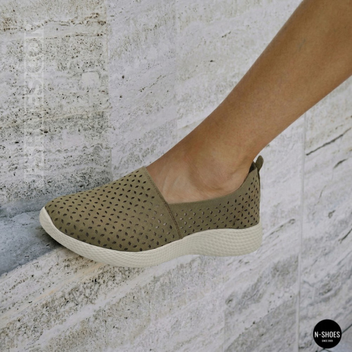 Comfortable Women's Slip-Ons Grunberg 157558-10-03 Beige