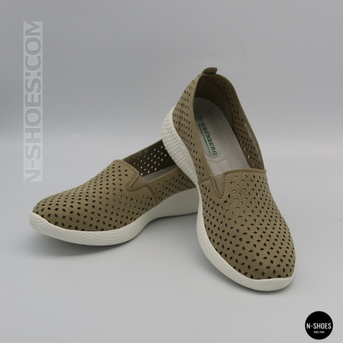 Comfortable Women's Slip-Ons Grunberg 157558-10-03 Beige