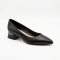 Женские черные туфли лодочки на устойчивом каблуке Anna Lucci 208563 jq37-1b black 6242 из натуральной кожи