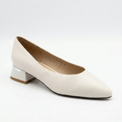 Женские белые туфли лодочки на устойчивом каблуке Anna Lucci 208564 jq37-1c white 6243 из натуральной кожи