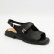 Жіночі чорні шкіряні босоніжки ALLSY 211039 v1509-h16-5 Lonza 212442 Ramsi Black 6247