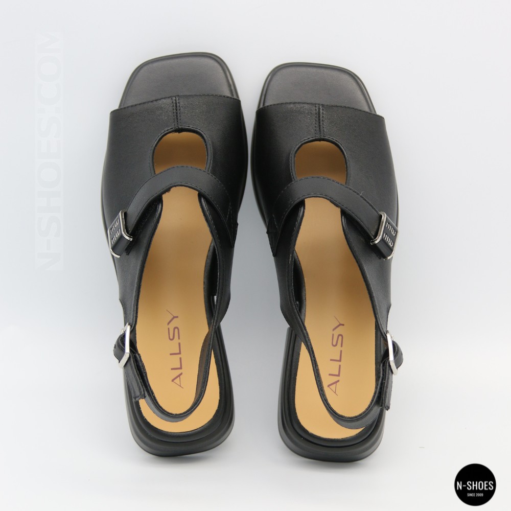 Comfortable Black Leather Sandals ALLSY 211039 Lonza 212442 Ramsi Black 6247