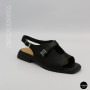 Comfortable Black Leather Sandals ALLSY 211039 Lonza 212442 Ramsi Black 6247