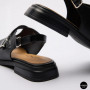 Comfortable Black Leather Sandals ALLSY 211039 Lonza 212442 Ramsi Black 6247
