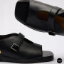 Comfortable Black Leather Sandals ALLSY 211039 Lonza 212442 Ramsi Black 6247