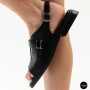 Comfortable Black Leather Sandals ALLSY 211039 Lonza 212442 Ramsi Black 6247