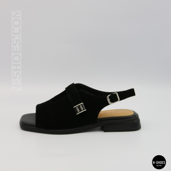 Черные замшевые босоножки ALLSY 211039 Lonza 212441 black 6248 для вашего комфорта