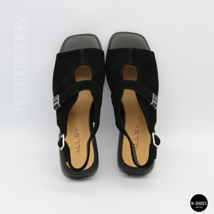 Черные замшевые босоножки ALLSY 211039 Lonza 212441 black 6248 для вашего комфорта