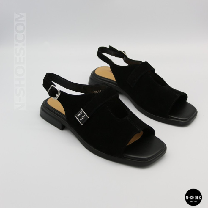 Черные замшевые босоножки ALLSY 211039 Lonza 212441 black 6248 для вашего комфорта