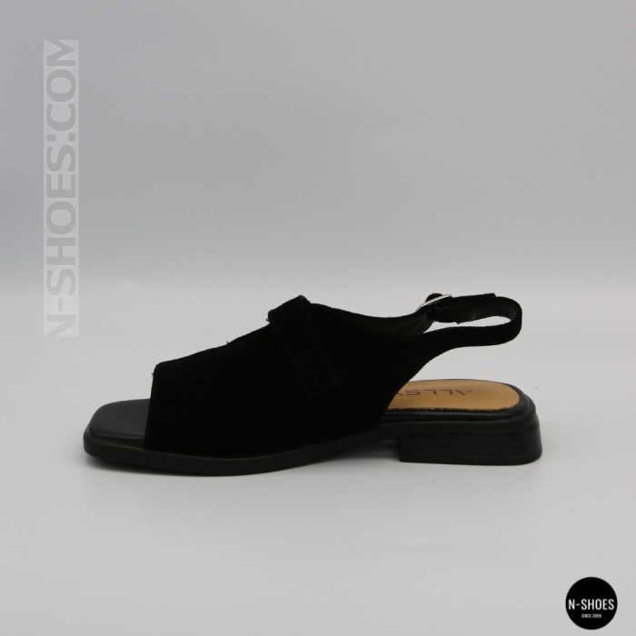 Черные замшевые босоножки ALLSY 211039 Lonza 212441 black 6248 для вашего комфорта