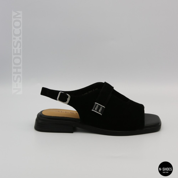 Черные замшевые босоножки ALLSY 211039 Lonza 212441 black 6248 для вашего комфорта