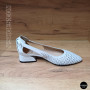 Элегантные белые слингбэки Lapya Trend 223-270 bayaz deri Evromoda 066 6259 с перфорацией
