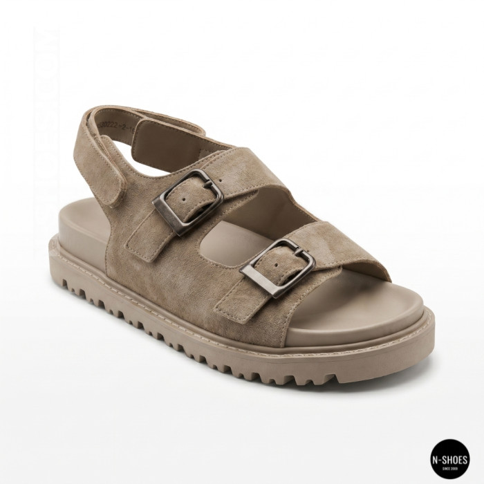 Спортивные бежевые босоножки Allsy 209749 22023k33-1 khaki 6267