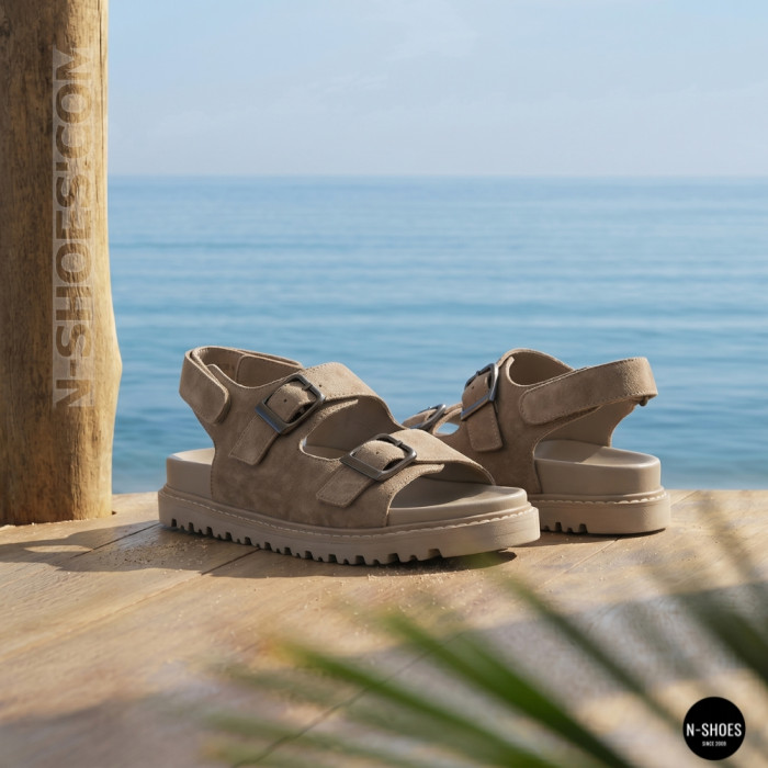 Спортивные бежевые босоножки Allsy 209749 22023k33-1 khaki 6267