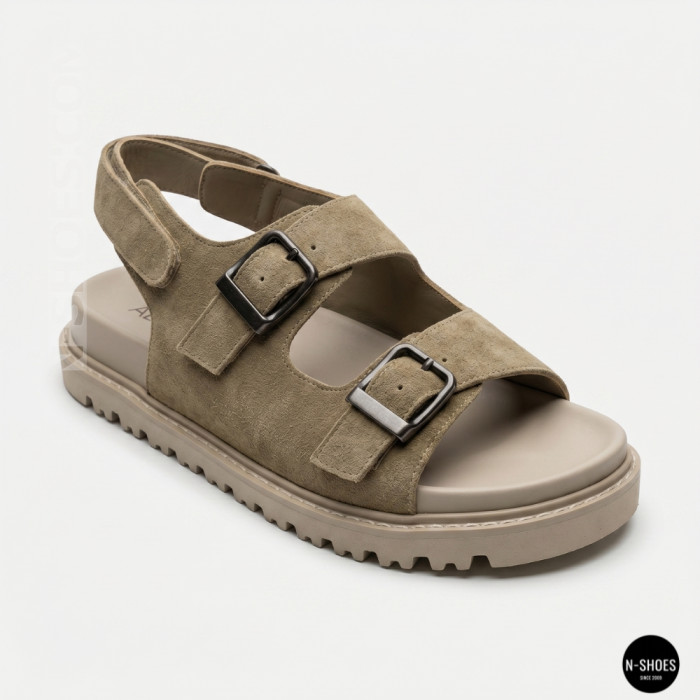 Спортивные бежевые босоножки Allsy 209749 22023k33-1 khaki 6267