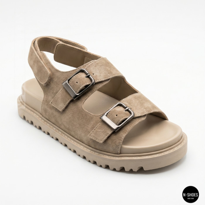 Спортивные бежевые босоножки Allsy 209749 22023k33-1 khaki 6267