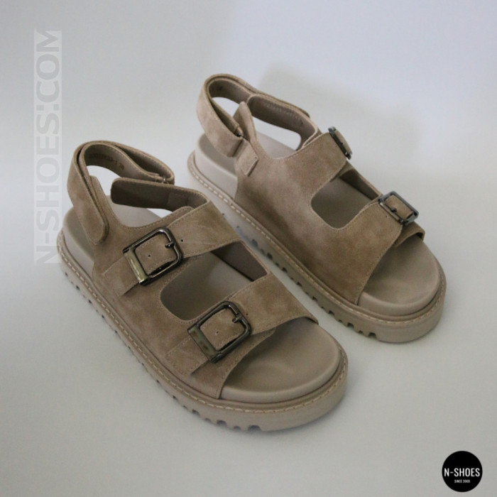 Спортивные бежевые босоножки Allsy 209749 22023k33-1 khaki 6267