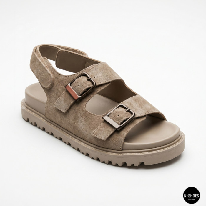 Спортивные бежевые босоножки Allsy 209749 22023k33-1 khaki 6267