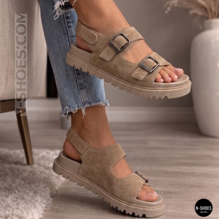 Спортивные бежевые босоножки Allsy 209749 22023k33-1 khaki 6267