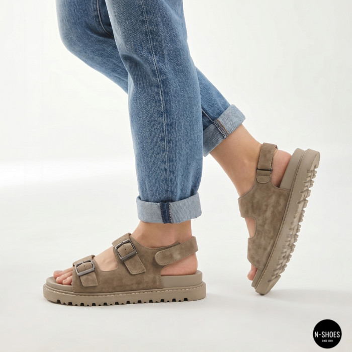 Спортивные бежевые босоножки Allsy 209749 22023k33-1 khaki 6267
