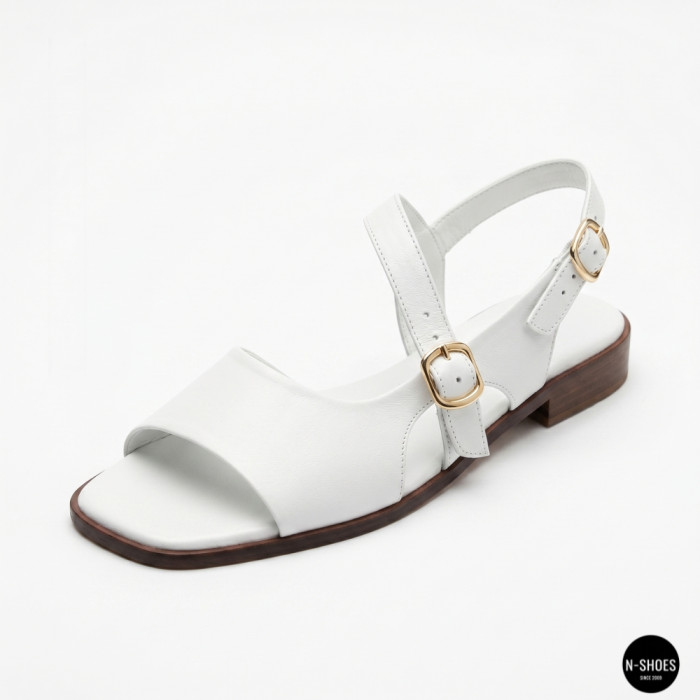 Шкіряні жіночі босоніжки Lonza New York 213954 24052 White 6271