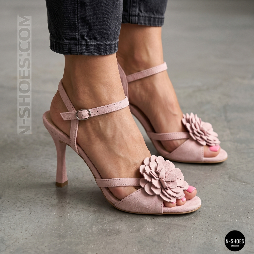 Elegant Light Pink Suede Sandals RYLKO REBEKA 9DG88_R8 _5EVF 6274
