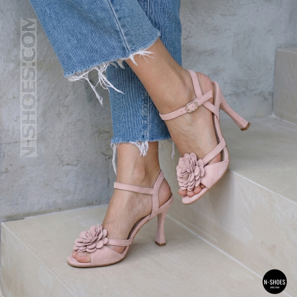 Elegant Light Pink Suede Sandals RYLKO REBEKA 9DG88_R8 _5EVF 6274