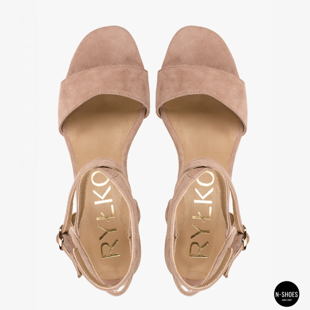 Elegant Beige Suede Sandals RYLKO 5DD04_R7_4RGF 6275