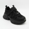 Жіночі трендові кросівки Allsy 216188 25Z28D005-2 6290 BLACK чорні з натуральної шкіри в стилі Balenciaga Triple S