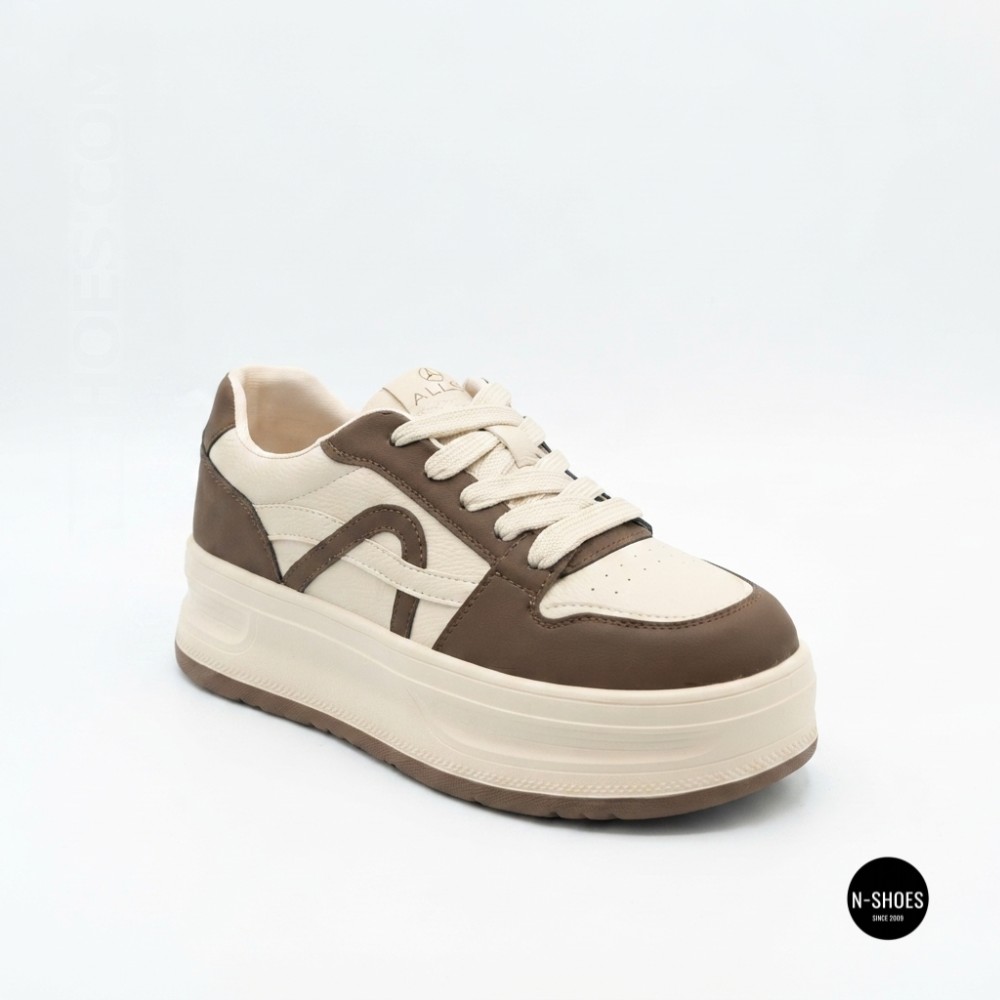 Women's Allsy 218443 588-3 6291 Beige Coffee Sneakers – Everyday Comfort