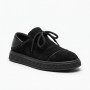 Чорні анатомічні туфлі Allsy 216245 XJ2026-149-1 Lonza 219988 6292 BLACK SUEDE з натуральної замші