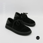 Чорні анатомічні туфлі Allsy 216245 XJ2026-149-1 Lonza 219988 6292 BLACK SUEDE з натуральної замші