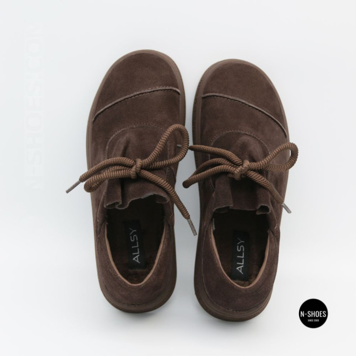 Allsy 216236 XJ2026-149-3 6293 Suede Shoes in Cocoa Brown