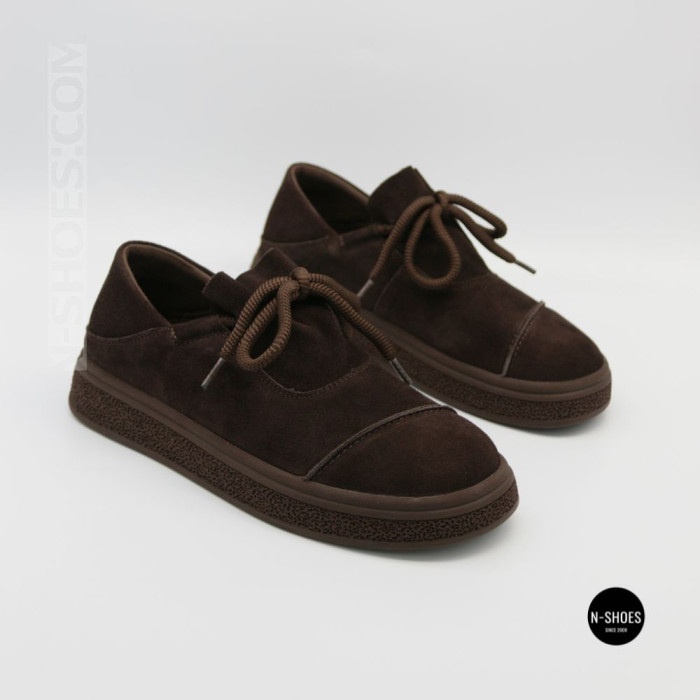 Allsy 216236 XJ2026-149-3 6293 Suede Shoes in Cocoa Brown