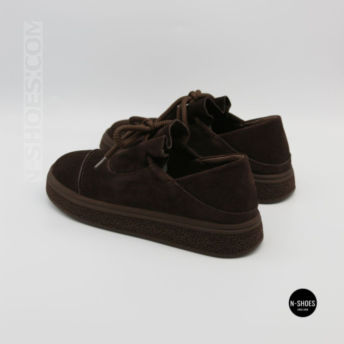 Allsy 216236 XJ2026-149-3 6293 Suede Shoes in Cocoa Brown