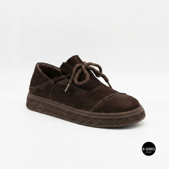 Allsy 216236 XJ2026-149-3 6293 Suede Shoes in Cocoa Brown