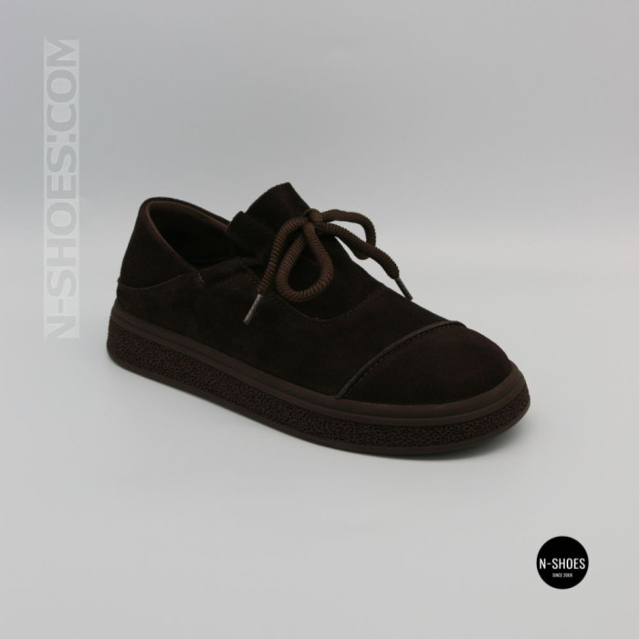 Allsy 216236 XJ2026-149-3 6293 Suede Shoes in Cocoa Brown