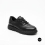 Жіночі шкіряні туфлі на платформі Allsy 220131 86722-21 Lonza 220132 6294 BLACK KOGA