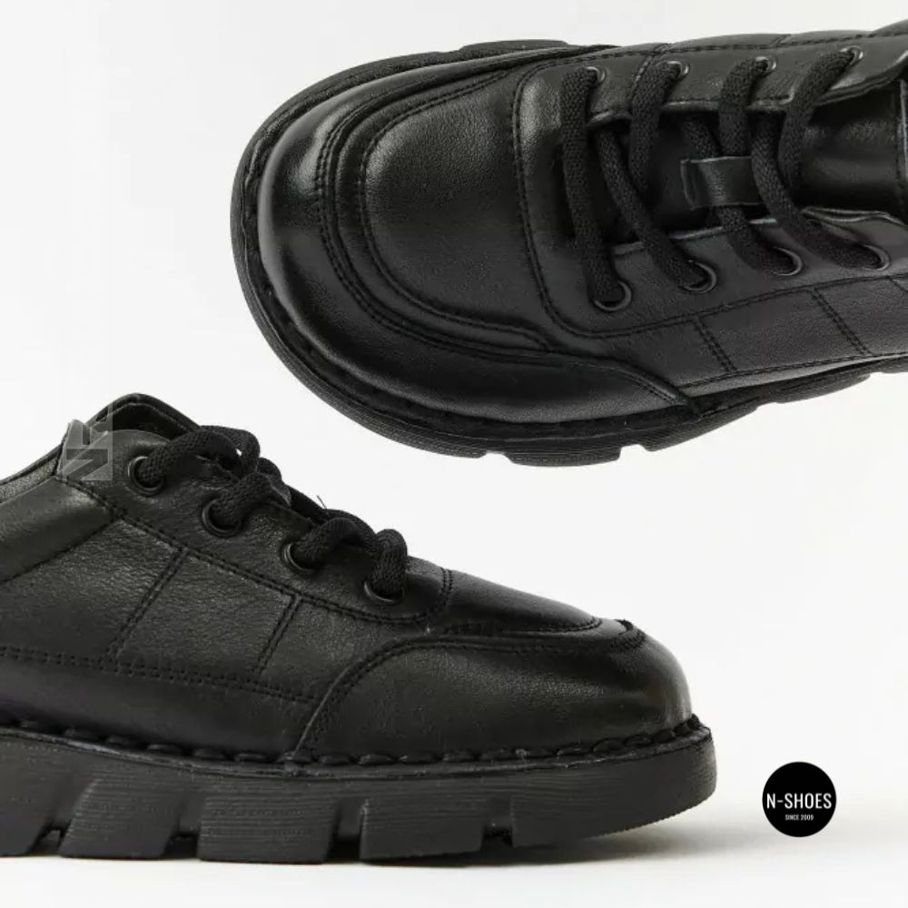 Жіночі шкіряні туфлі на платформі Allsy 220131 86722-21 Lonza 220132 6294 BLACK KOGA