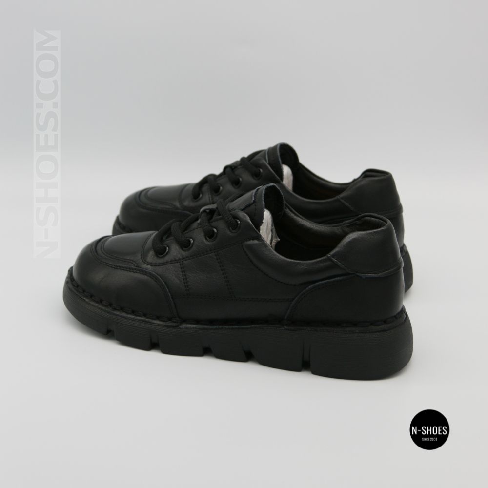 Жіночі шкіряні туфлі на платформі Allsy 220131 86722-21 Lonza 220132 6294 BLACK KOGA