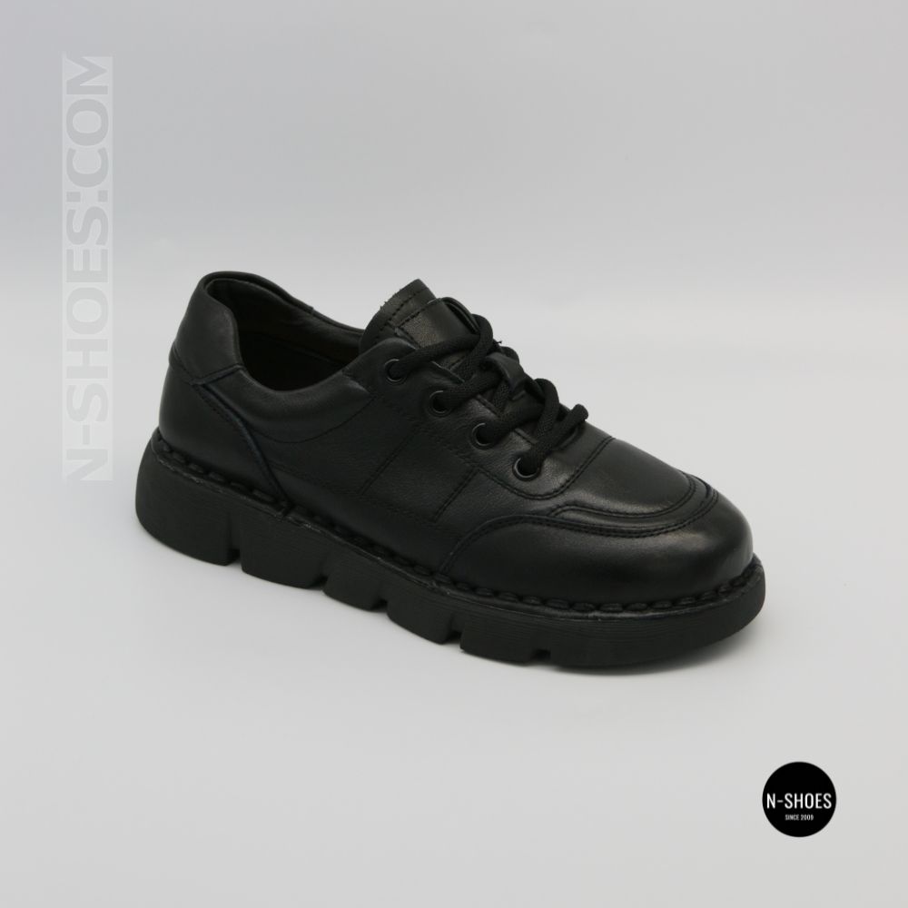 Жіночі шкіряні туфлі на платформі Allsy 220131 86722-21 Lonza 220132 6294 BLACK KOGA