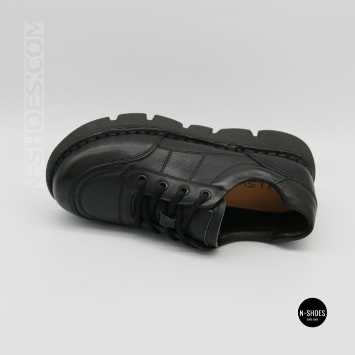 Women's Leather Platform Shoes Lonza 6294 BLACK KOGA